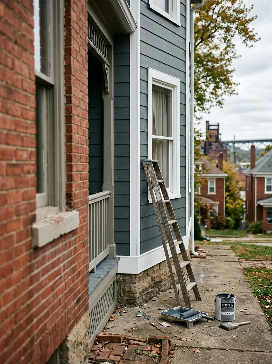 Skilled worker performing home service work on Beaver County residential property.